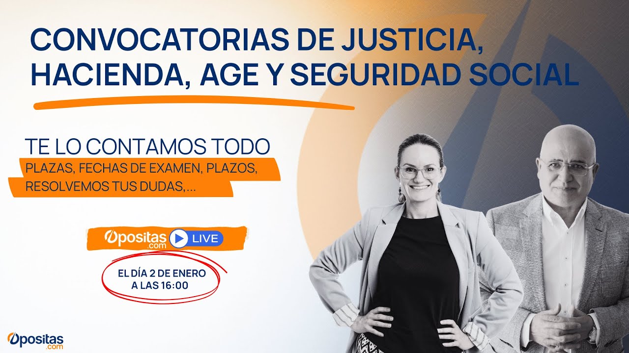 Convocatorias de Justicia, Hacienda, Administración General del Estado y Seguridad Social