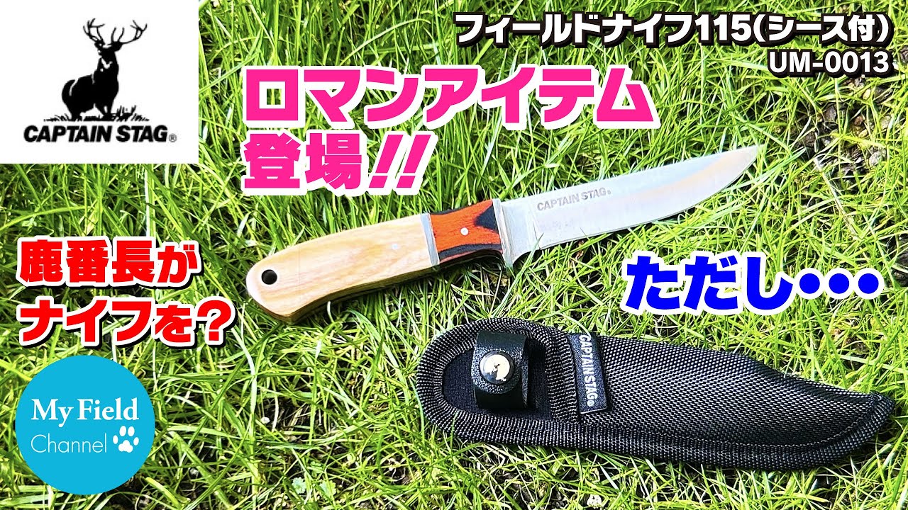 【鹿番長】フィールドナイフを使ってみた【キャンプギア】【庭キャン】