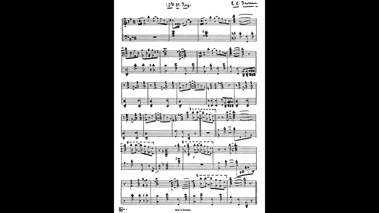 10TH  STREET RAG (BOWMAN, 1914)