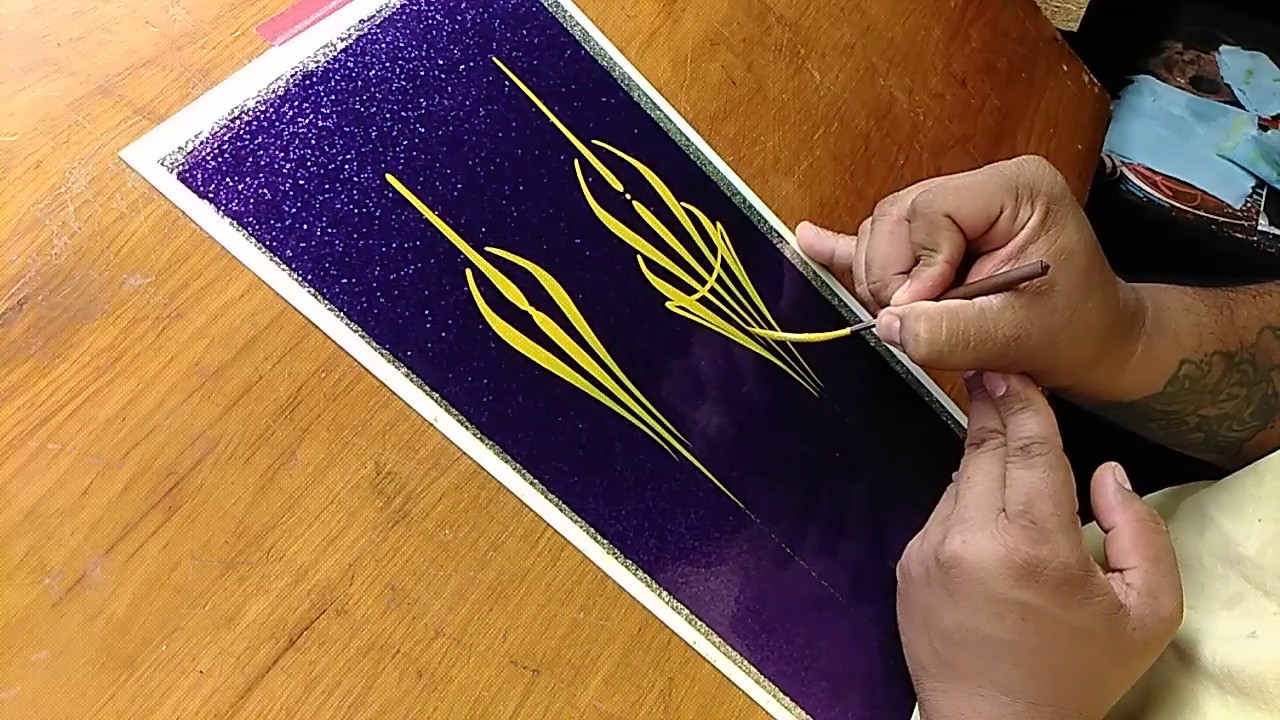 How To Pinstripe: Simple Pinstriping Design #4