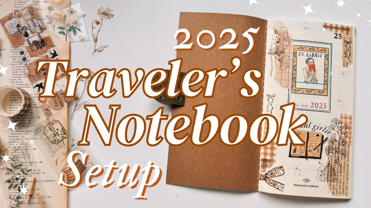 Travelers Notebook Setup 2025 📔 Weekly horizontal Insert planner 💫