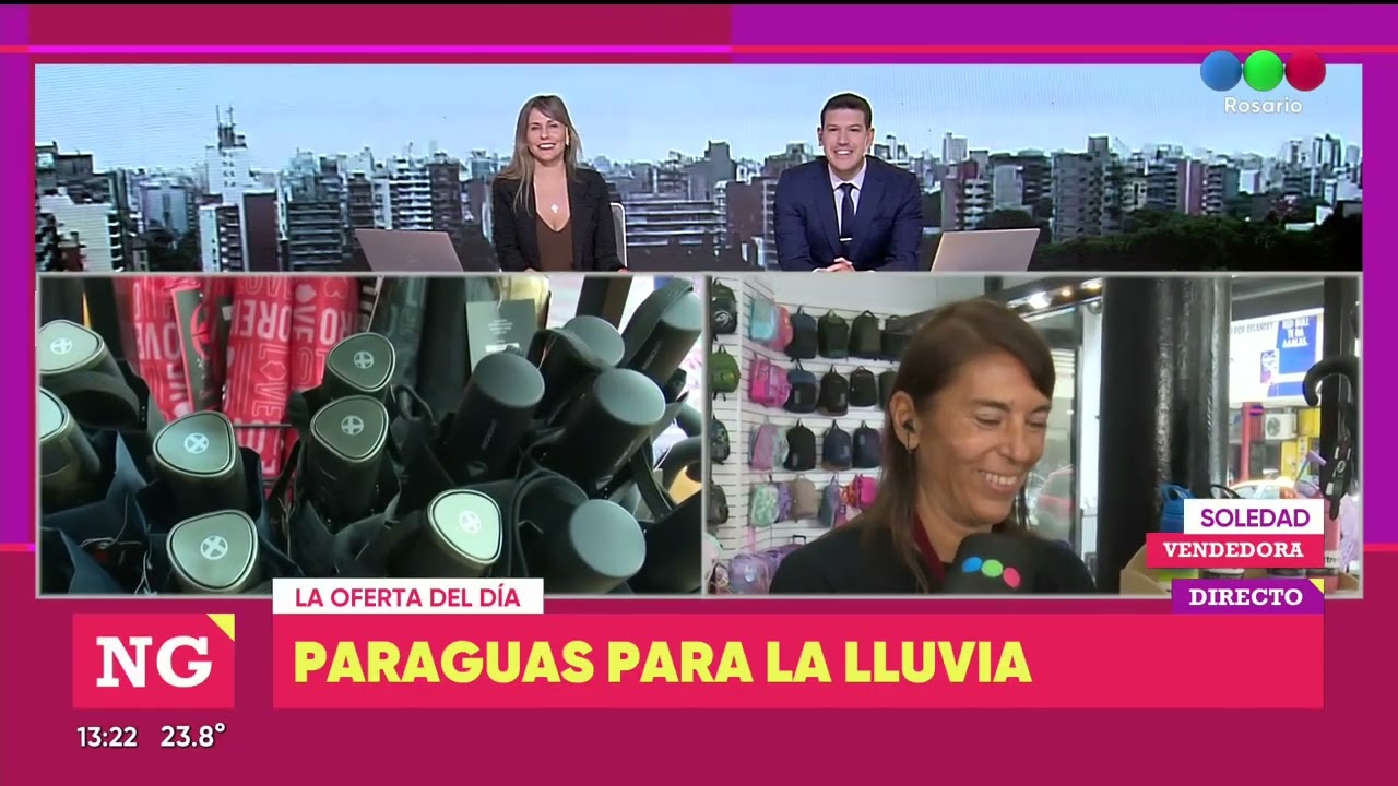 Días de lluvia, precios de paraguas - TELEFE ROSARIO