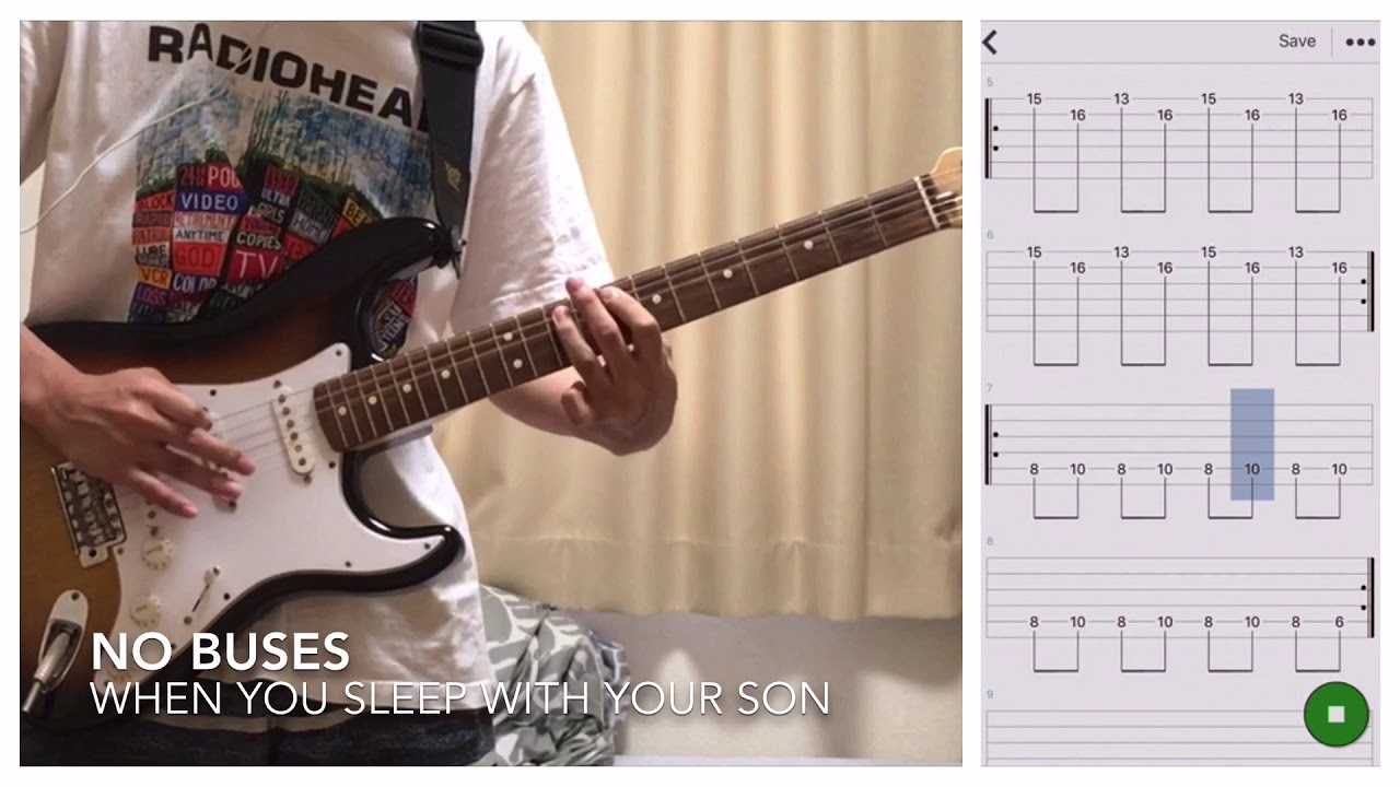 No Buses - When You Sleep With Your Son (Lead Guitar Cover) (Tabs)