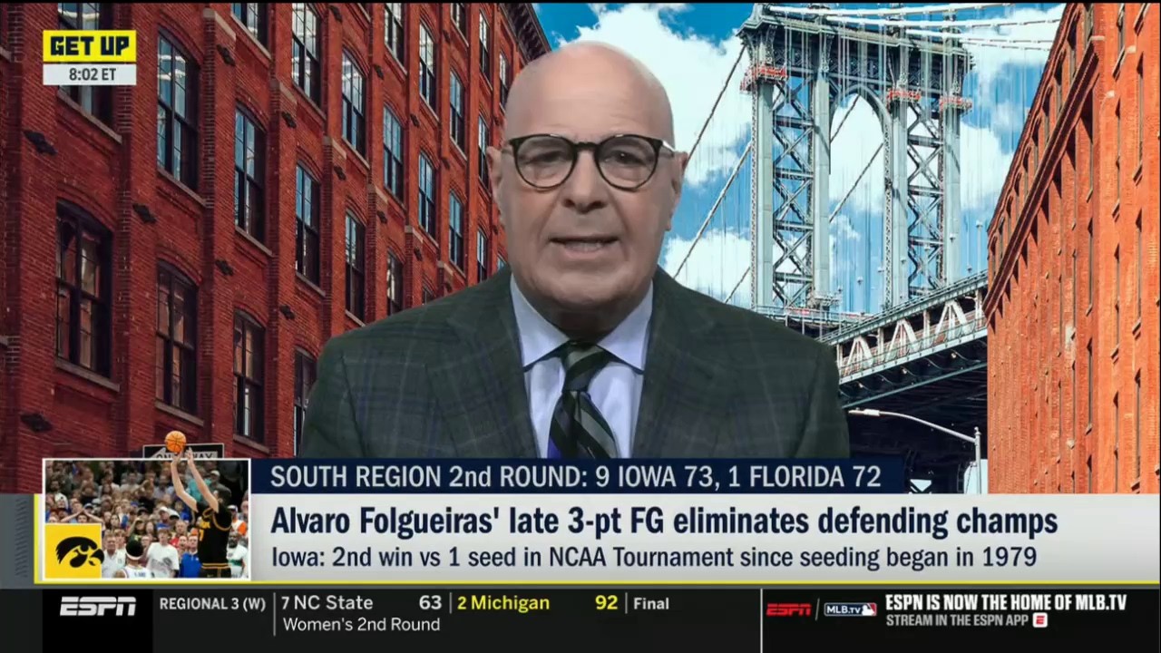 GET UP | Seth Greenberg react to Alvaro & Iowa eliminate Florida, Dylan & St. John's knockout Kansas