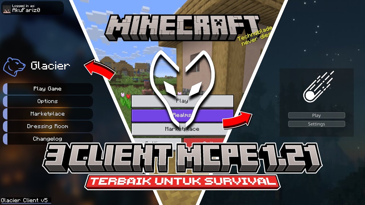 3 CLIENT MCPE 1.21 RINGAN & WAJIB COBA UNTUK SURVIVAL!