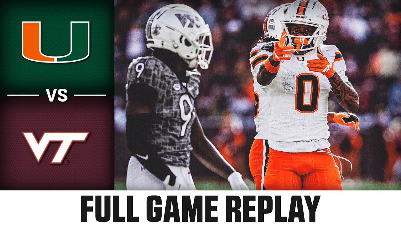 Miami vs. Virginia Tech Full Game Replay | 2025 ACC Football