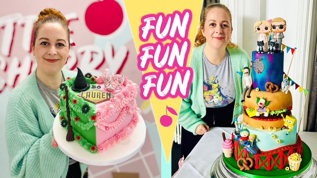 A Week of Fun Cakes! Rollercoaster Wedding Cake | Cake Studio | Cherry Vlogs