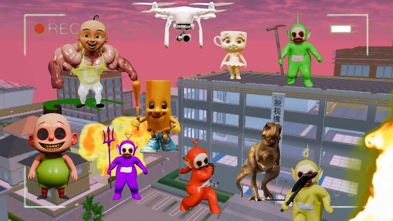 Yuta mio panik CCTV rekam Hmood habibi & puluhan anomali menyerang kota 😱 sakura school simulator 👺 