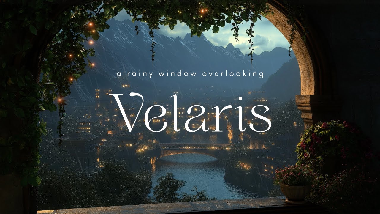 Rainy Velaris Window | ACOTAR Inspired Ambiance with rain sounds