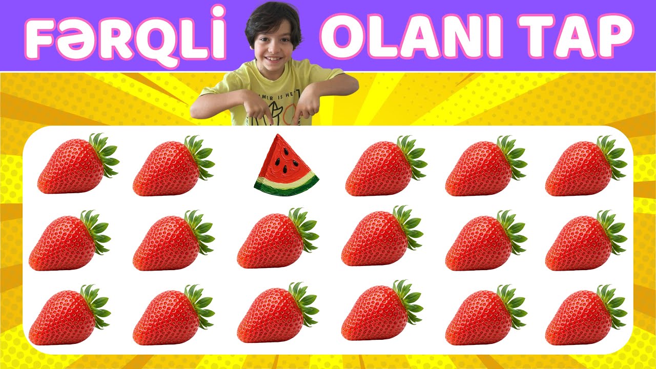 Fərqli Olanı Tap! | Uşaqlar üçün Diqqət Oyunu | Asan, Orta və Çətin Şəkillər