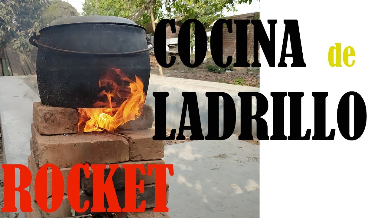 COCINA con POCA LE&Ntilde;A  en ladrillos
