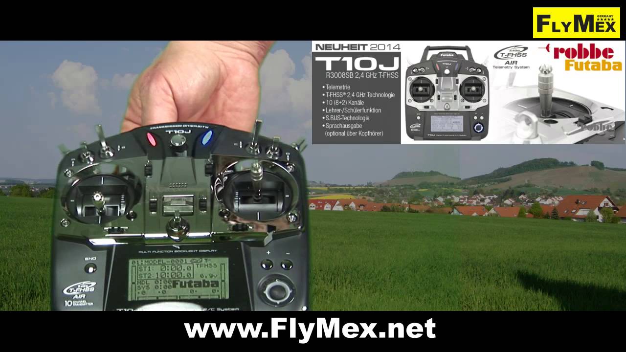 Futaba (1-F4109) Fernsteueranlage T10J-R3008SB 2.4 GHz T-FHSS