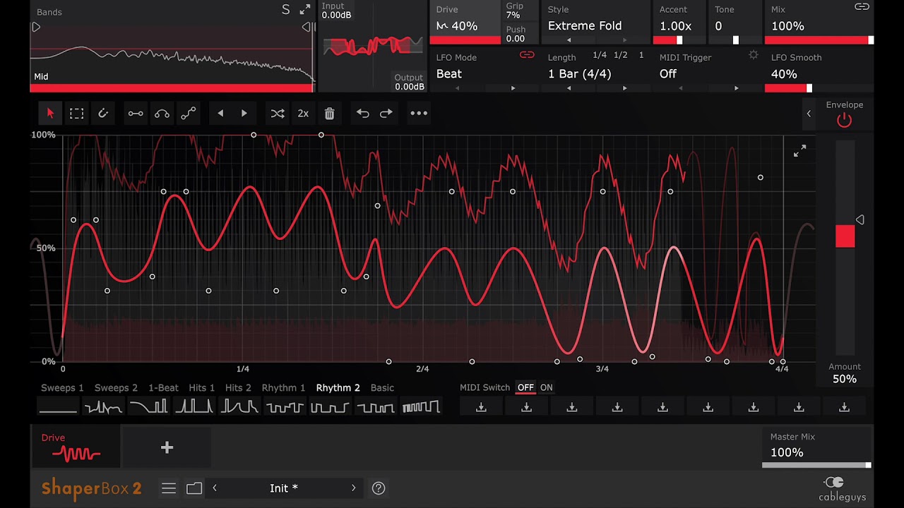Cableguys DriveShaper レビュー ダイナミック、リズミック、マルチバン・ディストーションツールキット