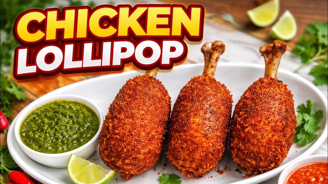Chicken Lollipop Crispy Recipe | Street Style Taste #Shorts#chickenlollipop #chickenstarter #crispy