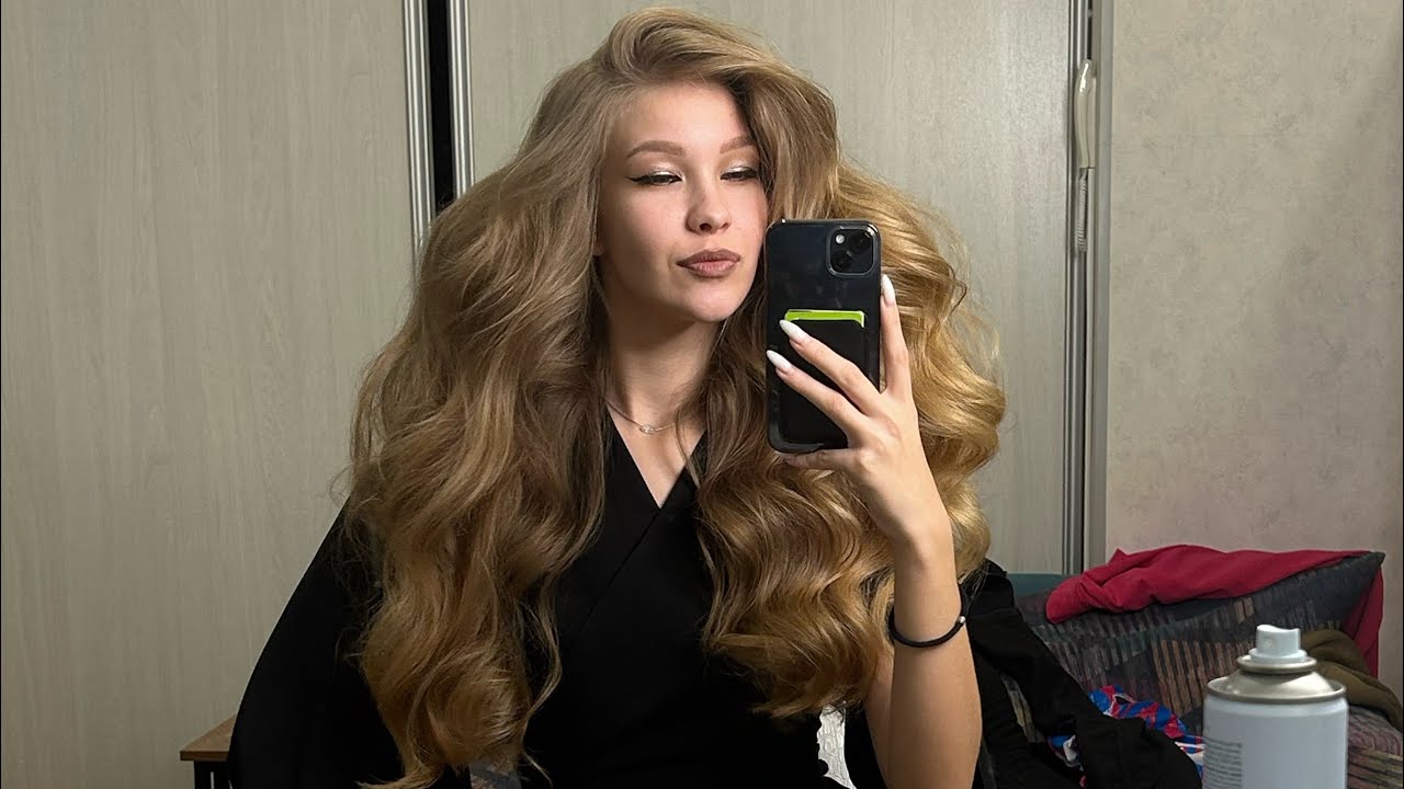 Укладка на густые длинные волосы. Продолжение