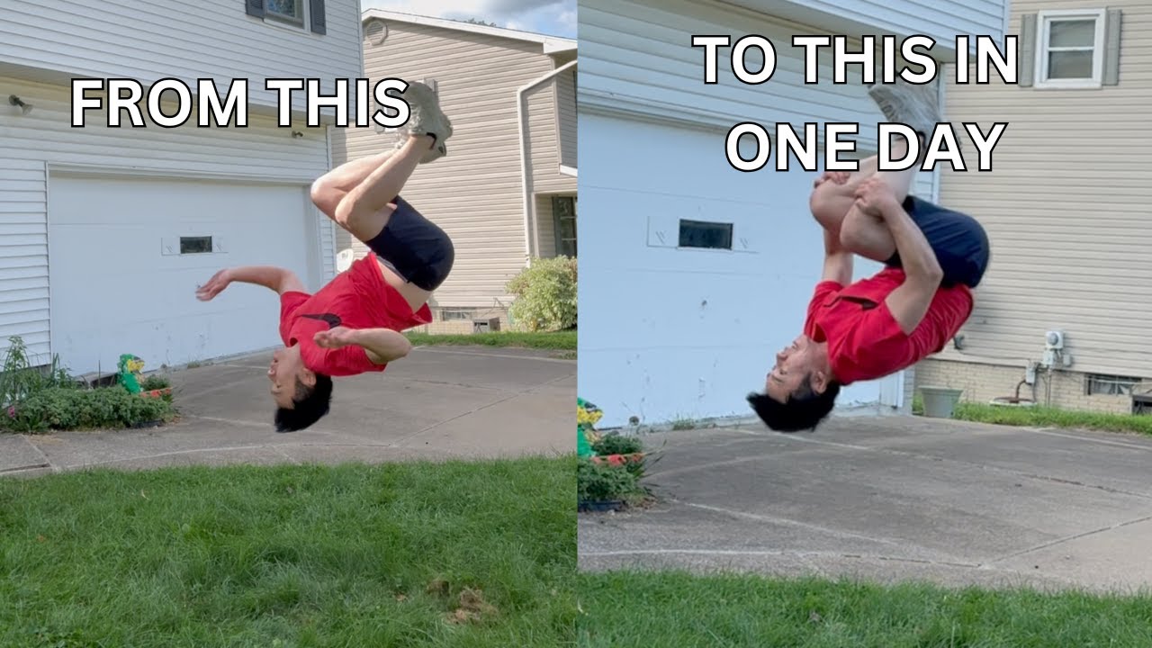 My Backflip On Flat Ground Progression Story (1 Day)