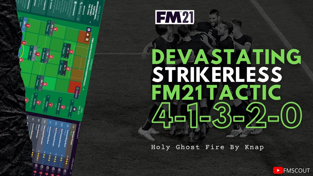 DEVASTATING 4-1-3-2-0 Strikerless FM21 Tactic