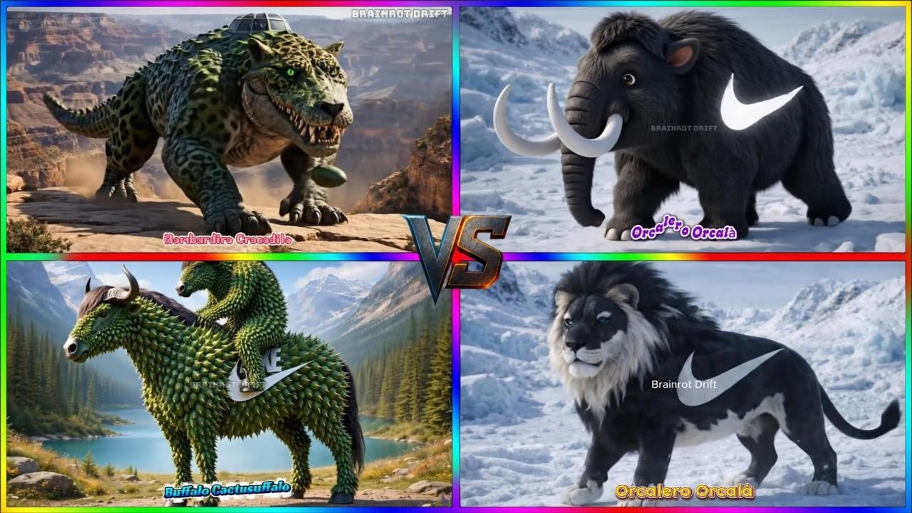 EXTINCTION HORSE 🐎 🆚BRAINROT  Cheetah Running 🆚BRAINROT mammuthus🆚Brainrot Lion 👑–TilesHop🎶