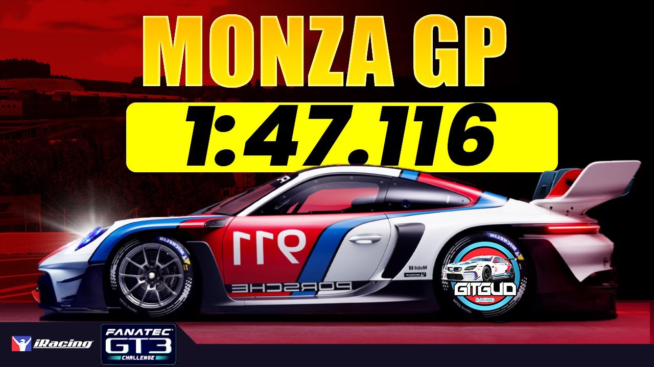 iRacing Porsche GT3 R (992) Monza Track Guide - 1:47.116
