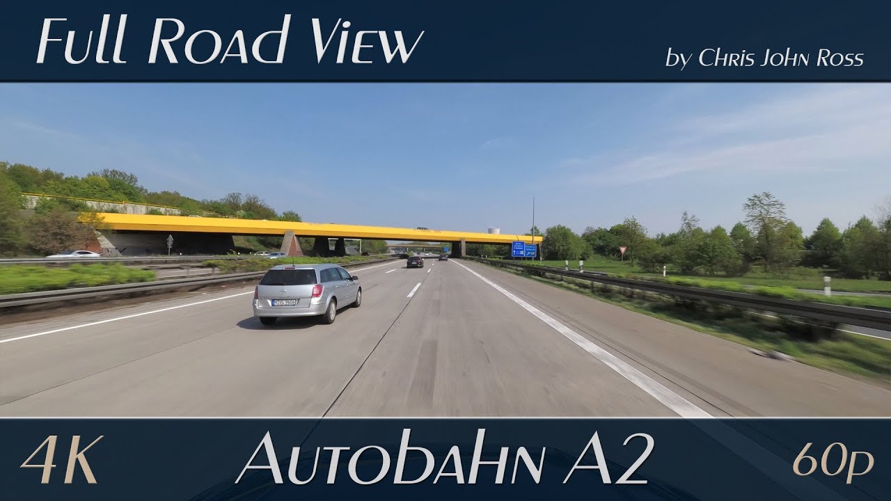 Autobahn (A2), Germany: Bielefeld - Hannover / Garbsen - Hannover-Herrenhausen - 4K (UHD/2160p/60p)