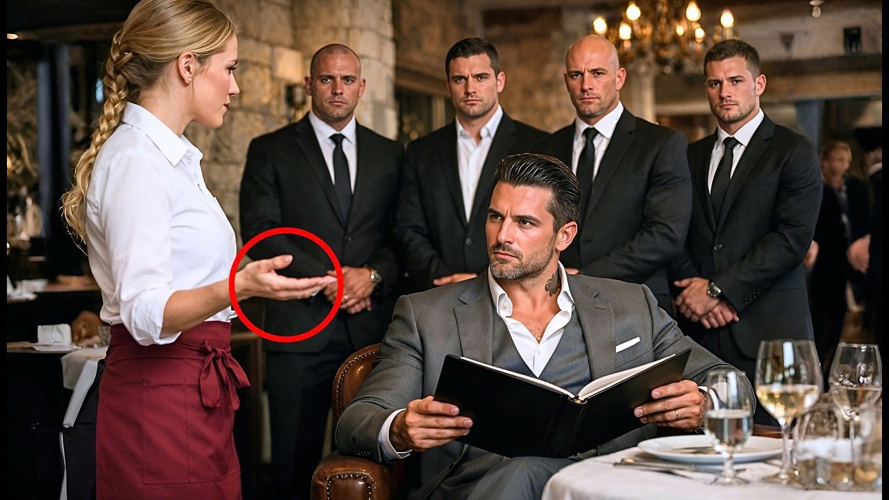 Le parrain parle en italien — seule la serveuse répond et fige la salle