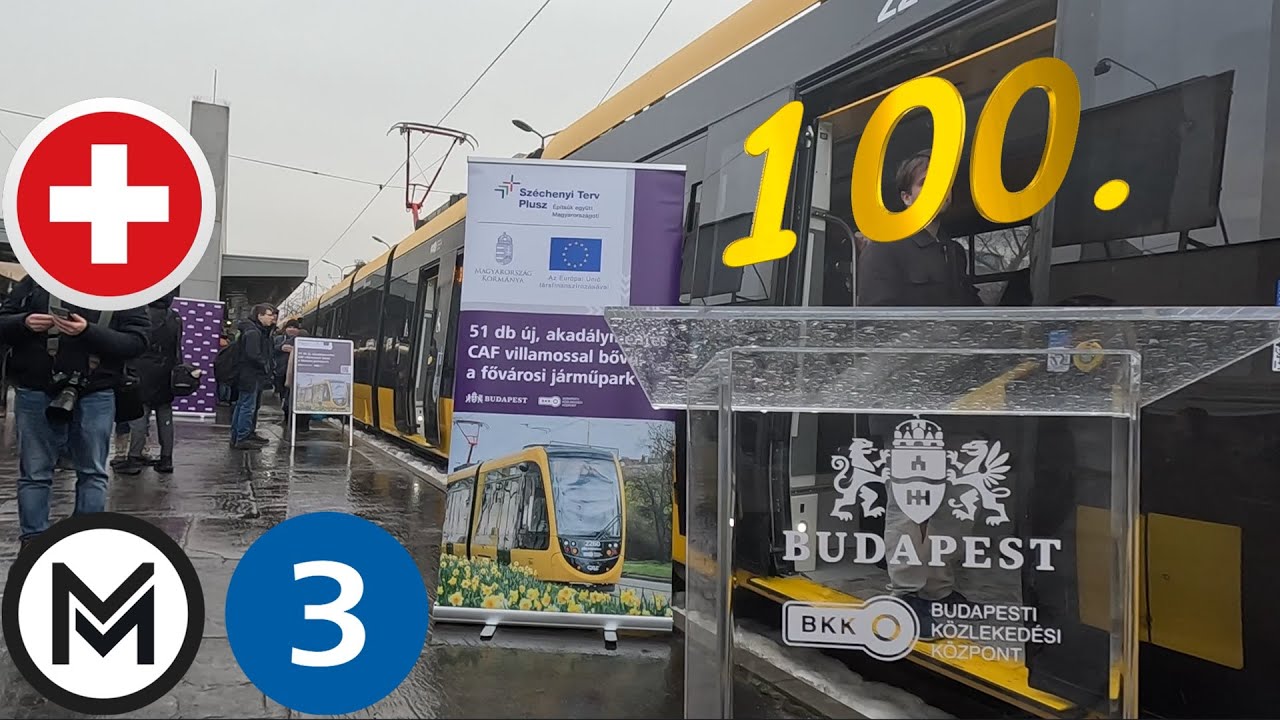 TetraTrip, Kórház után megnéztem a 100. CAF villamos bemutatóját, utána a 