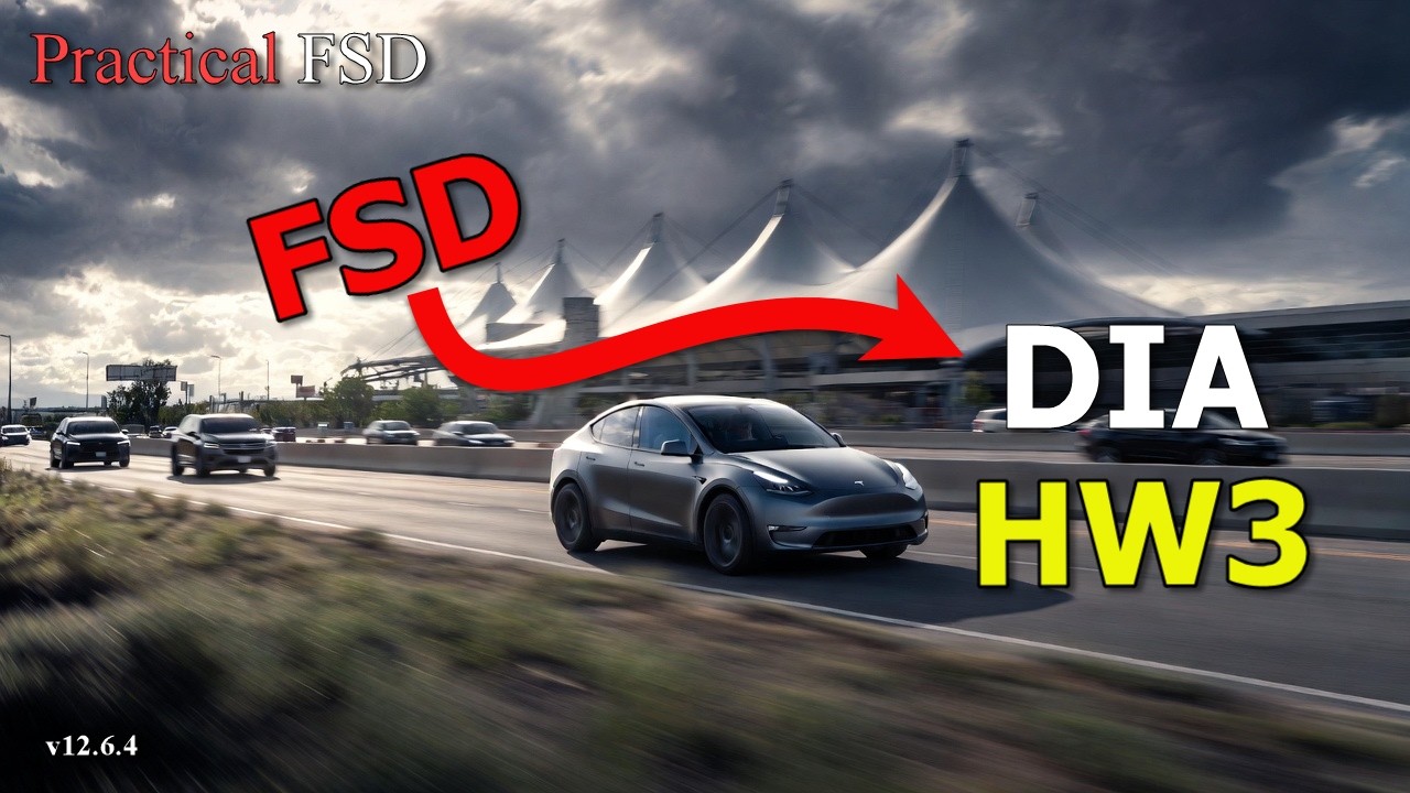 FSD West Terminal drop off at DIA using HW3 - v12.6.4