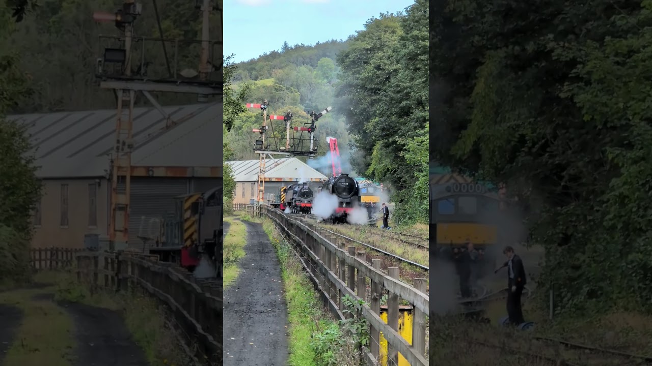 NYMR STEAM GALA: 92134 and 80119 prepare for action at Grosmont