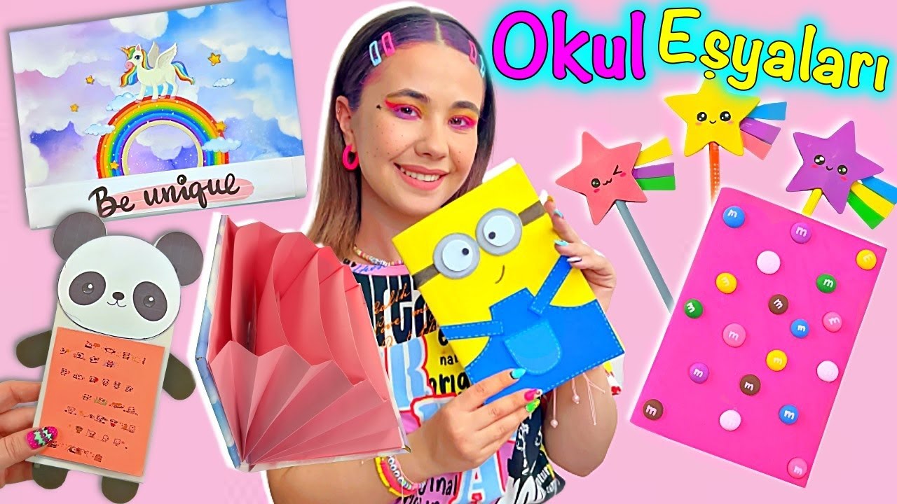 5 KENDİN YAP OKUL EŞYASI - Okula Dönüş Tüyoları ve El İşi Fikirleri #OkulaDönüş #KendinYap #DIY