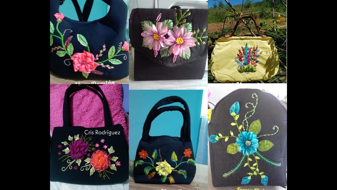 2 BOLSAS  (DISEÑO BORDADO)