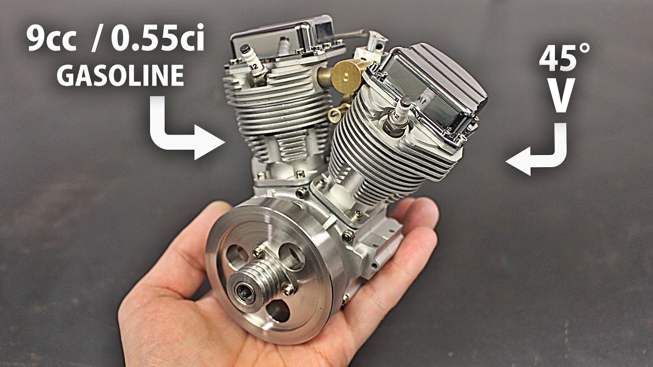 Miniature V-TWIN Engine Test