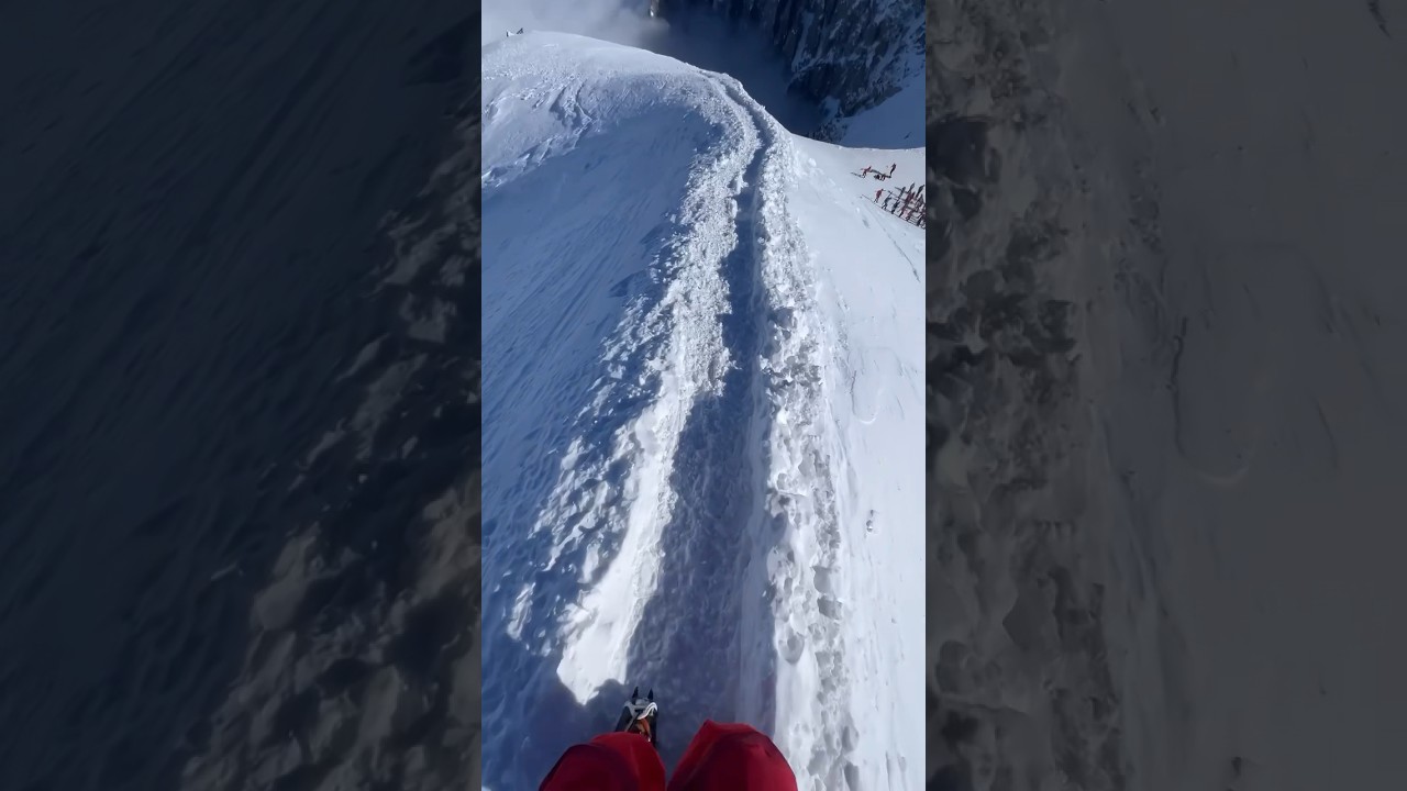 Extreme skiing Vallee Blanche