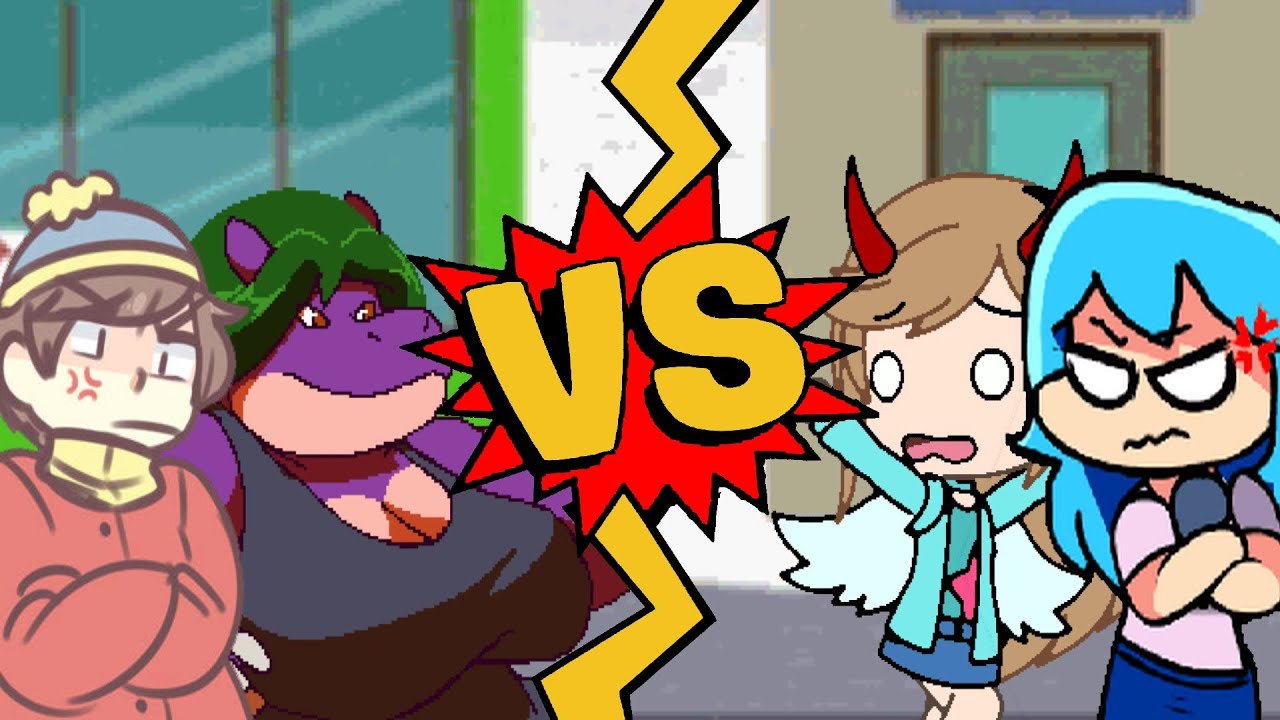 M.U.G.E.N Battles | Bertha Hippo/Eric Cartman vs Sky/Gachatuber