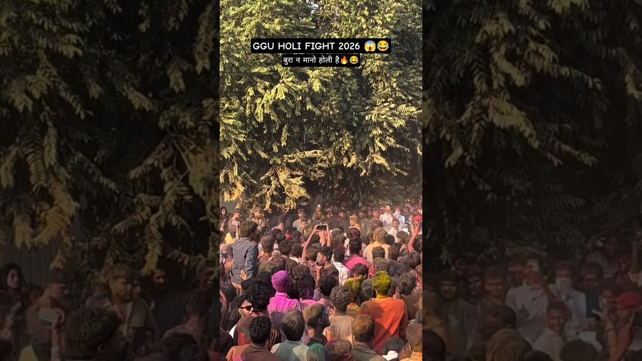 GGU Holi Fight 2026 😱|| Holi Celebration Ggu Bilaspur😍🔥|| #ggu #bilaspur #cgshorts #holi2026 #shorts