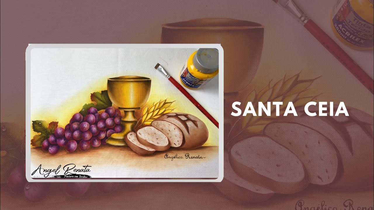 Pintura em tecido - Santa Ceia