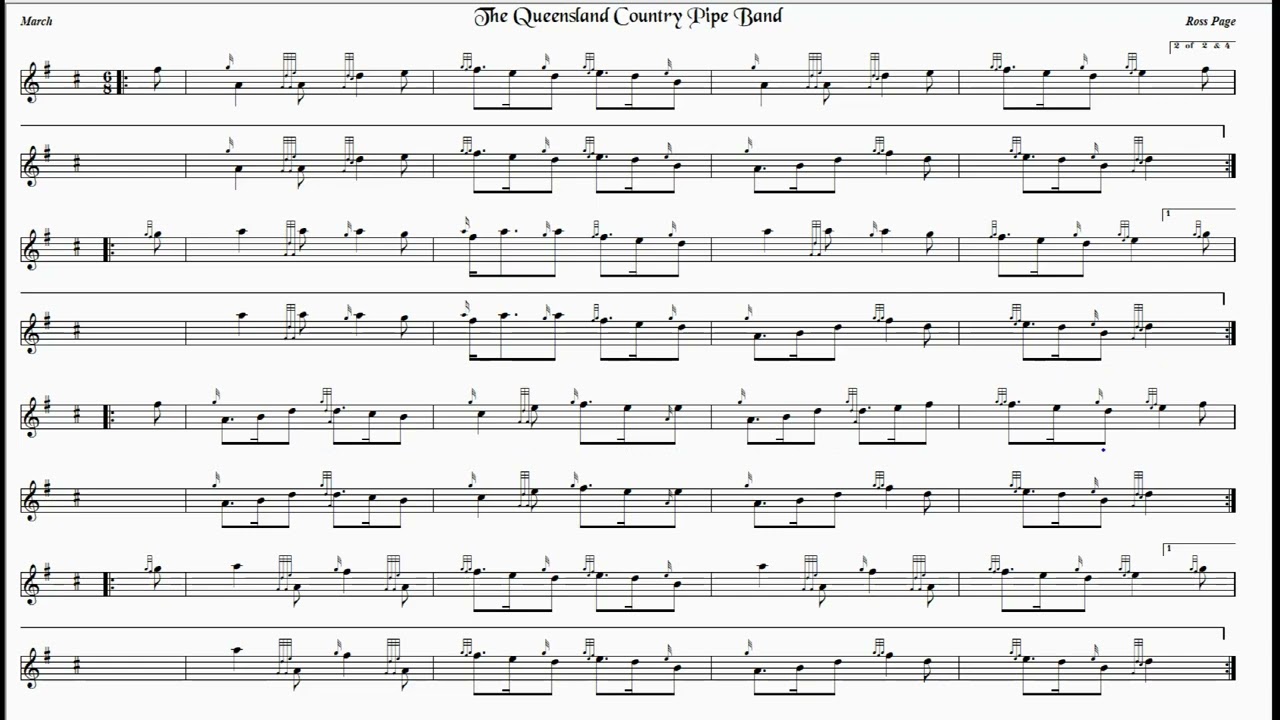 The Queensland Country Pipe Band by Ross Page