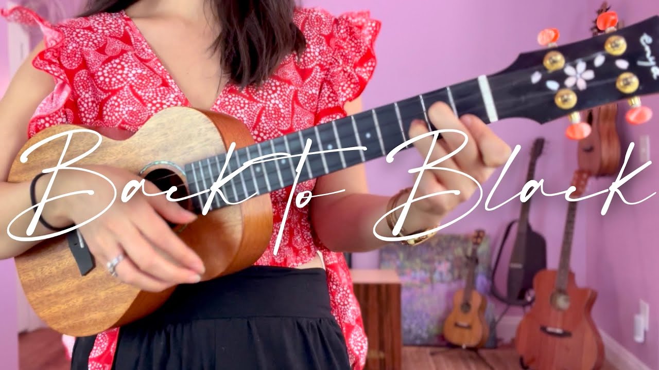 Back to Black Amy Winehouse Ukulele Tutorial with 4 Chords!