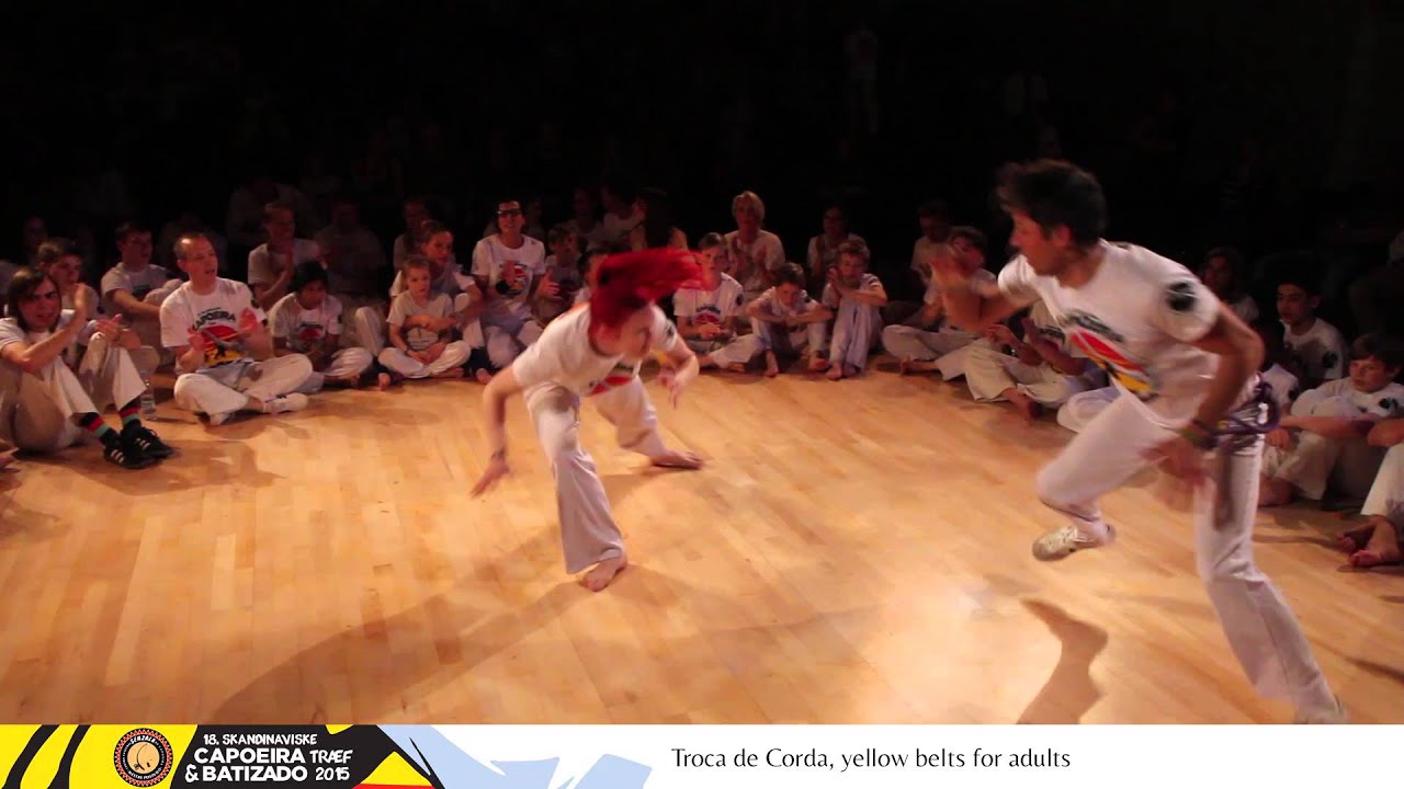 Capoeira - Adults getting yellow belts (Denmark 2015)