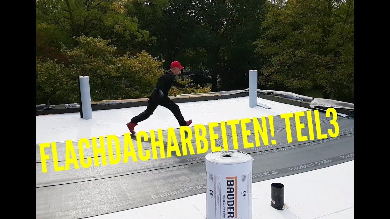 Dachdecker / Flachdacharbeiten Teil 3 / 👉 Randfixierung! / Flat roof work 3