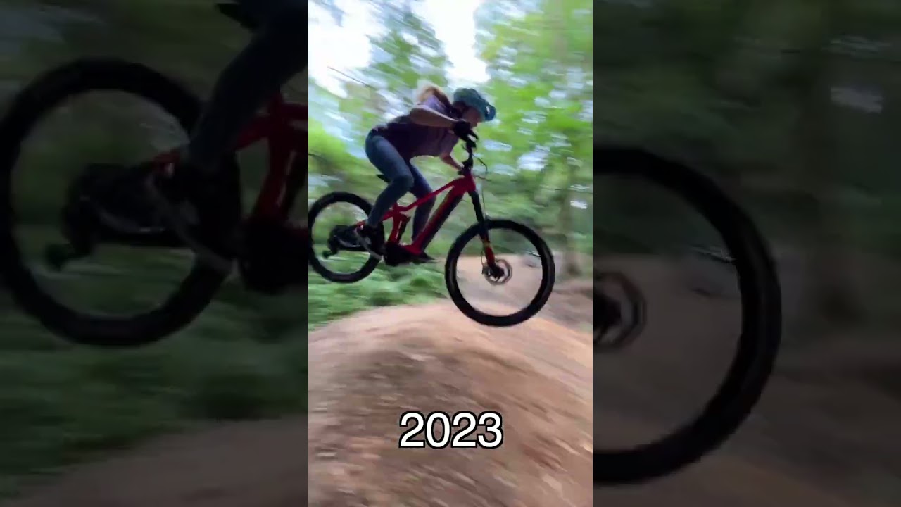 The amazing progression of Kara Beal 🙌🔥 #mtb #mtbgirl #bikegirl #emtb #ebike #progression