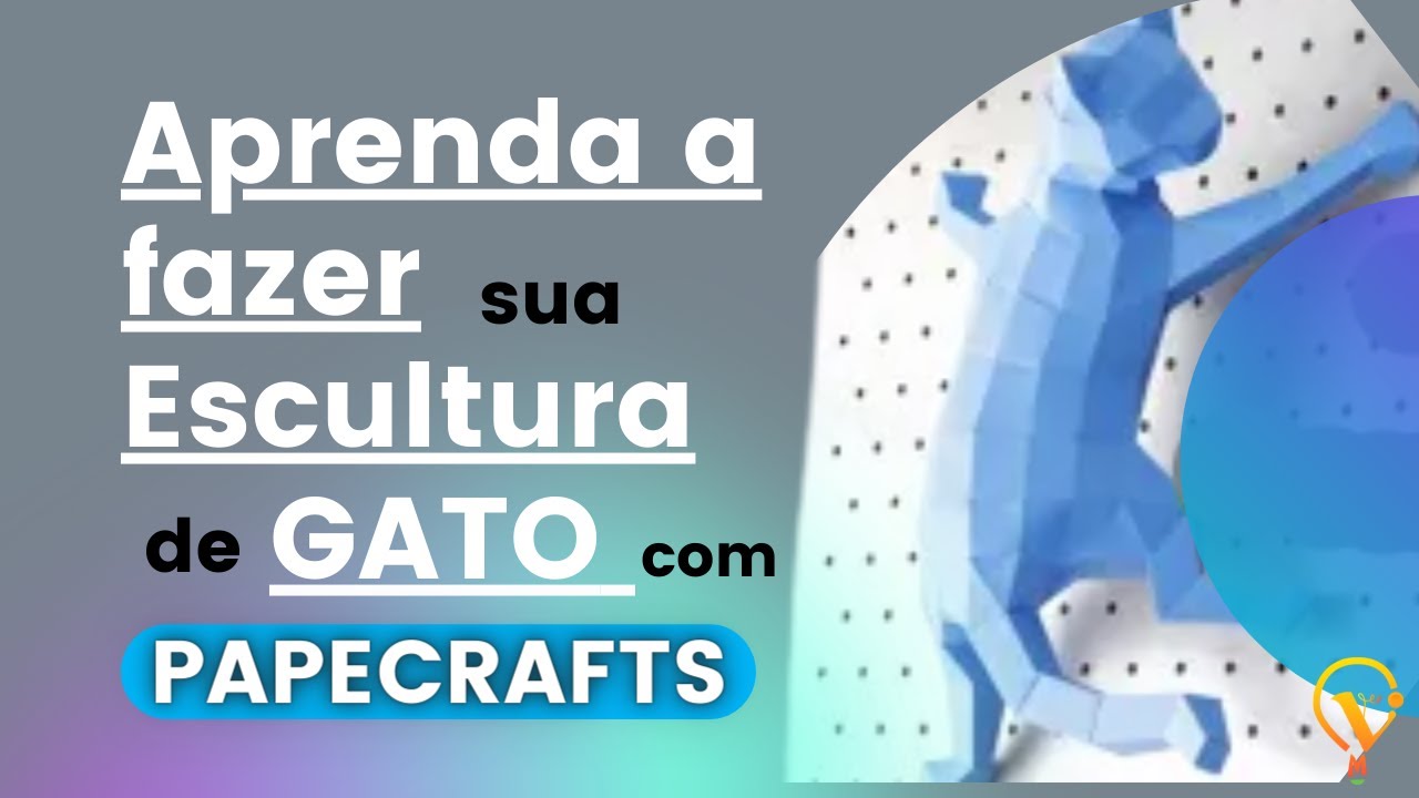 Diy escultura  gato de papel  (papercraft )