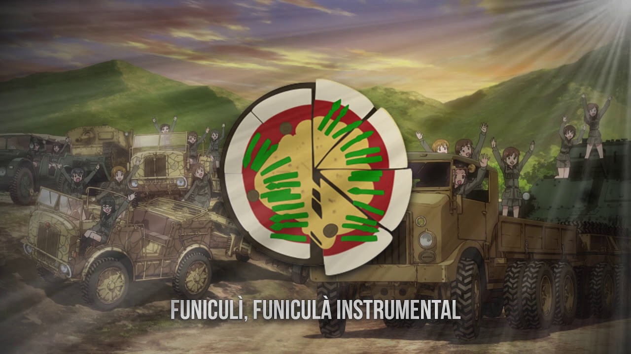 Girls und Panzer Official Hymn | Anzio High School | Funiculì, Funiculà | Instrumental