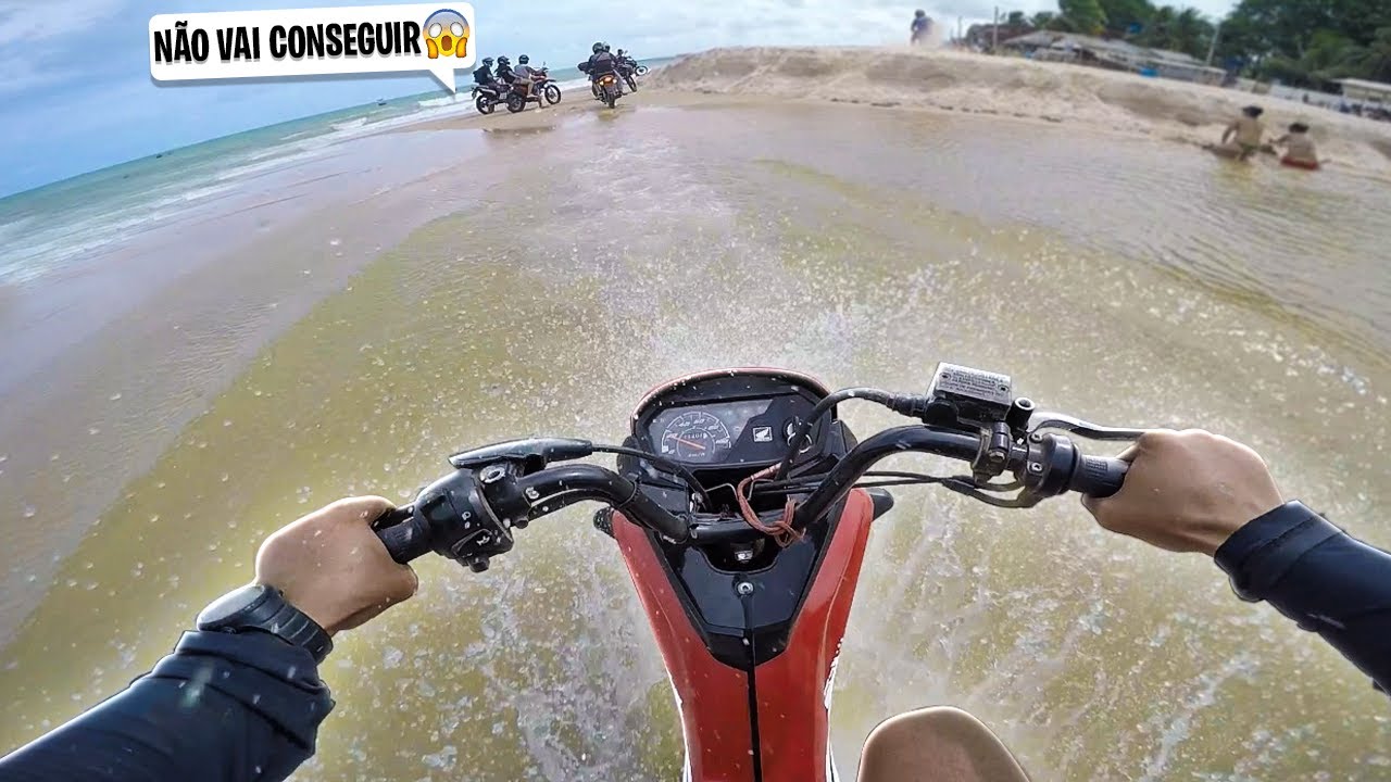 ATRAVESSEI A AGUA DO MAR COM A POP110i / CONSEGUI?