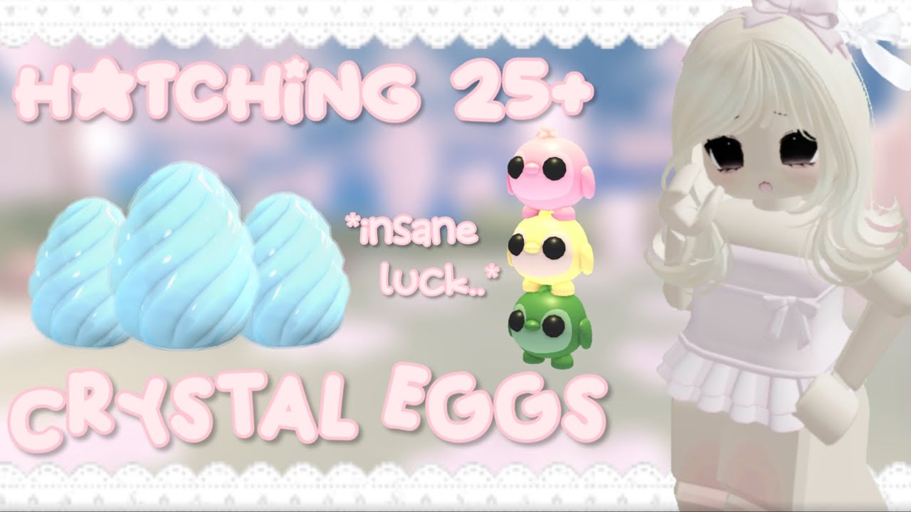 hatching 25+ crystal eggs & yap! *INSANE luck* | adopt me ˚₊🍡⋆˚꩜｡