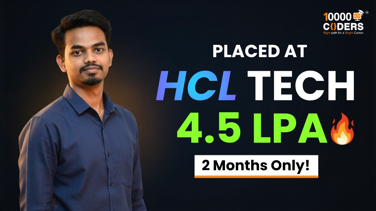How Eswar Sai Landed a Java Developer Job at HCLTech | Success Story at 10000 Coders