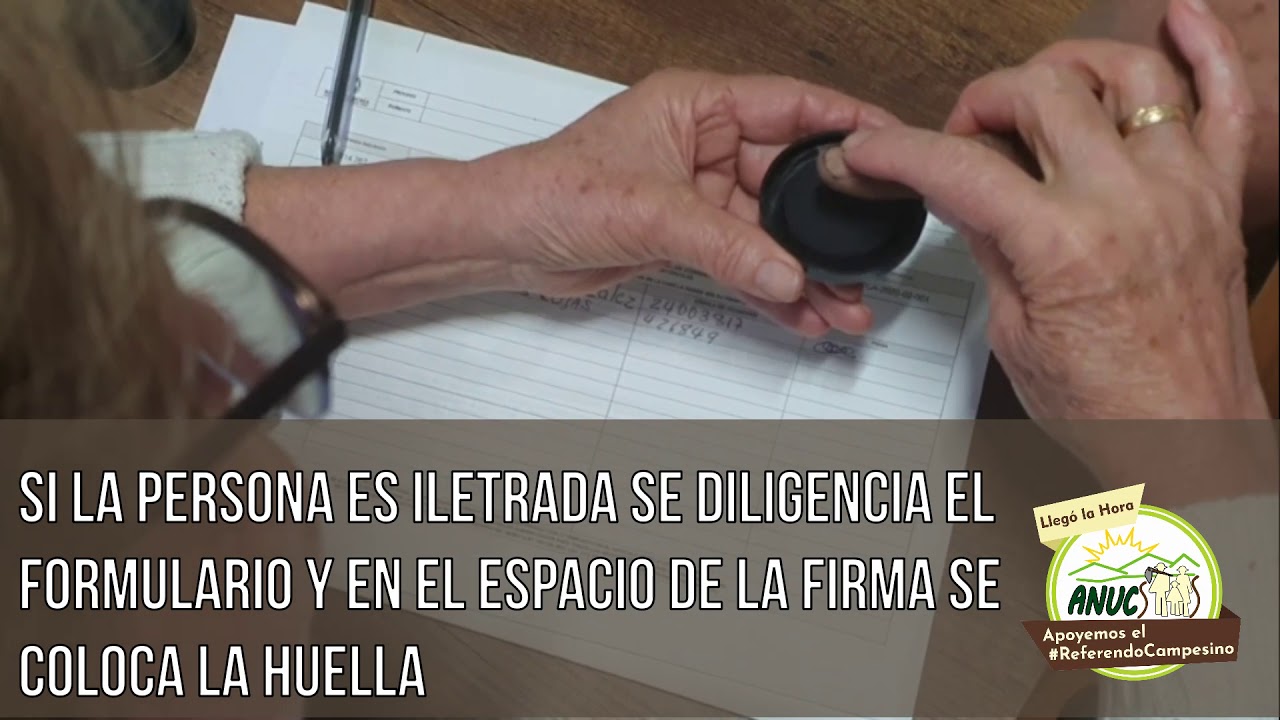 Como recolectar las firmas para el #ReferendoCampesino 2021