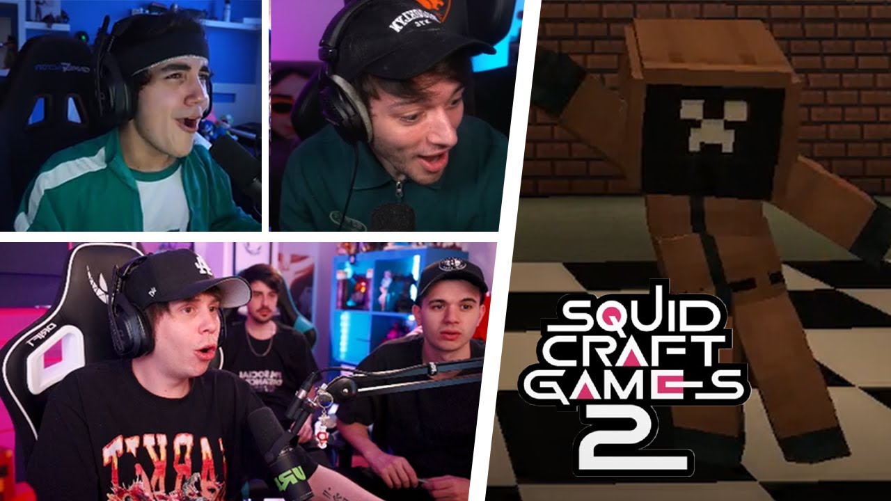 Streamers Reaccionan al Baile de los Guardias de Squid Craft Games 2