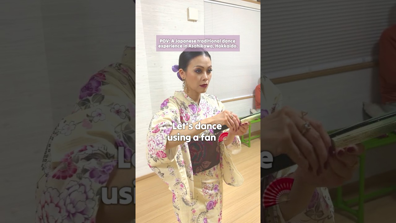 Experience Japanese Traditional Dance & Kimono in Asahikawa, Hokkaido 🇯🇵– Dancing to Sakura Sakura