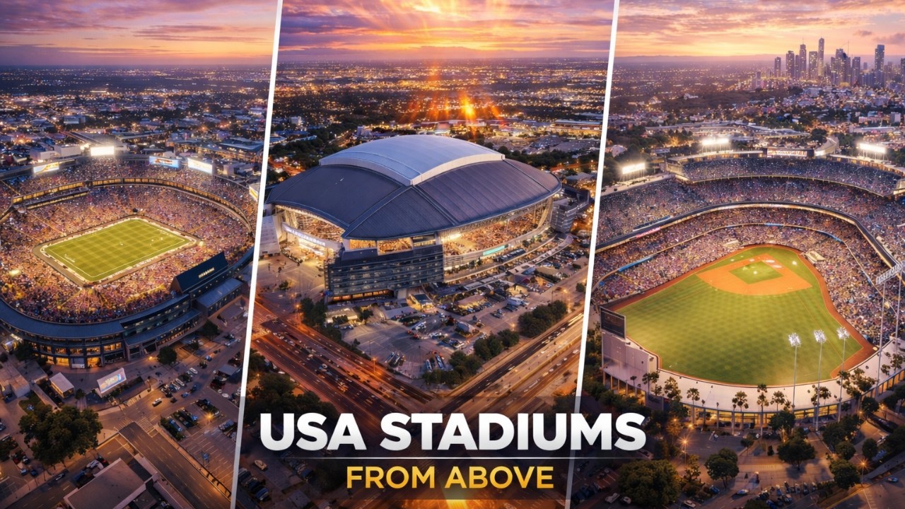 These US Stadiums Look Unreal From the Sky | 4K Cinematic View