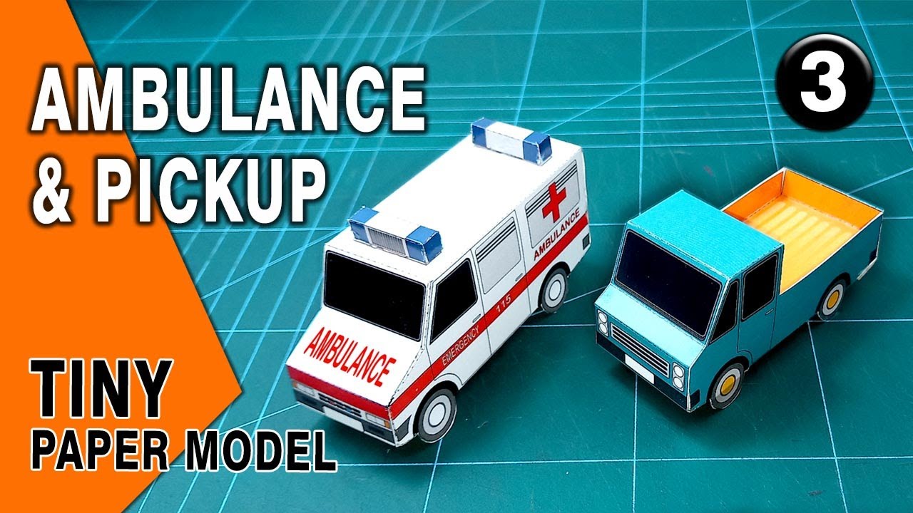 How to Make Easy Paper Crafts | Ambulance & Pickup Paper Models | school project ideas